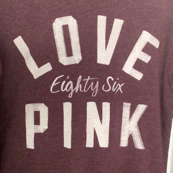 Pink Victoria’s Secret Burgundy 1/4 Zip Pullover Size XS - Picture 7 of 16